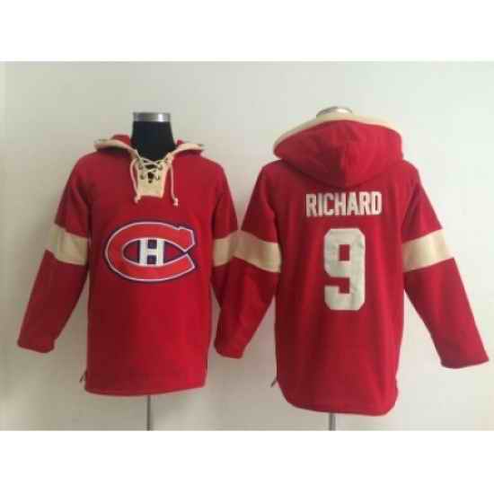 NHL montreal canadiens #9 richard red jerseys[pullover hooded sweatshirt]